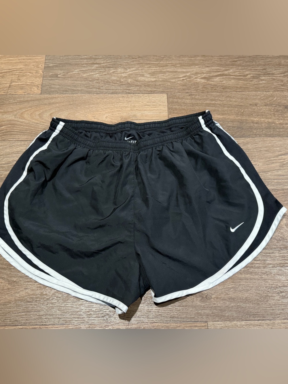 Nike Black and White Dri-FIT Women's Athletic Shorts